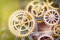 clock gears group Close shot Royalty Free Stock Photo