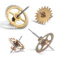 Clock Cogs Gearwheels Royalty Free Stock Photo