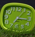 Clock on grass Royalty Free Stock Photo