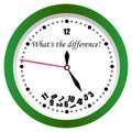 Clock green vector