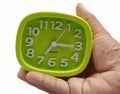 Clock in Hand Royalty Free Stock Photo