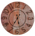 Clock, handcrafted, wood with iron numbers and battery operation