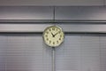 Clock hanging on the wall