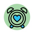 Clock, heart fill background vector icon which can easily modify or edit