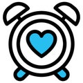 Clock, heart fill vector icon which can easily modify or edit