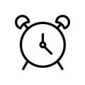 Clock vector thin line  icon Royalty Free Stock Photo