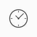 Clock icon, time, alarm, countdown Royalty Free Stock Photo