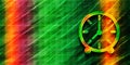 Clock icon abstract premium green banner background colorful pattern bright texture Royalty Free Stock Photo