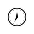 Clock icon. Black and white clock arrows Royalty Free Stock Photo