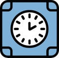 Clock icon concept of time hour minute second alarm countdown graphic element Royalty Free Stock Photo