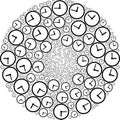 Clock Icon Exploding Spheric Cluster Mosaic Royalty Free Stock Photo