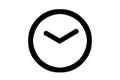 Clock icon, 10 hours, 10 minutes on a white background Royalty Free Stock Photo