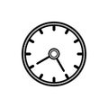 Clock icon.Icon style clock graphic.Clock icon vector.Vector illustration of a clock