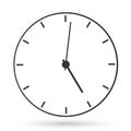 Clock icon illustration vector in simple flat and 3d icon time clip art Royalty Free Stock Photo