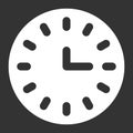 clock icon isolated vector on a black backround