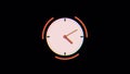 Clock icon motion graphic.modern clock animated