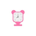 Clock icon is pink, cute clock is pink symbol