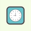 Clock icon. icon related to design elements. suitable for web site, app, user interfaces,element, printable etc. flat icon style. Royalty Free Stock Photo