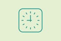 Clock icon. icon related to UI elements. suitable for web site, app, user interfaces,element, printable etc. line icon style. Royalty Free Stock Photo