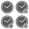 Clock icon set vector simple Royalty Free Stock Photo