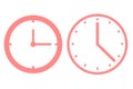 Clock icon set. Task time icon and watch icon symbol. History Icon and Timer icon symbol. Time and Date clock line icons. Time Royalty Free Stock Photo