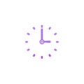 Clock Icon Showing Time Three O'Clock Timepiece Indicating Hours Minutes and Seconds Royalty Free Stock Photo