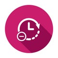 Clock icon. Time reduce icon simple vector iIllustration. Less time concept Royalty Free Stock Photo