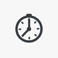 Clock icon in trendy flat style. Clock icon page symbol for your web site design Clock icon logo, app, UI. Stock vector Royalty Free Stock Photo