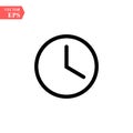 Clock icon in trendy flat style isolated on background. Clock icon page symbol for your web site design Clock icon logo, app, UI. Royalty Free Stock Photo