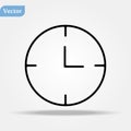 Clock Icon in trendy flat style isolated on grey background. Time symbol for your web site design, logo, app, UI. Vector Royalty Free Stock Photo