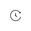 Clock Icon in trendy flat style isolated on grey background. Time symbol for your web site design, logo, app, UI. Vector Royalty Free Stock Photo
