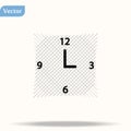 Clock Icon in trendy flat style isolated on white background. Time symbol for your web site design, logo, app, UI. Vector Royalty Free Stock Photo