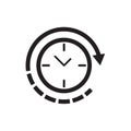 Clock icon Vector illustration, EPS10. Royalty Free Stock Photo