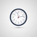 Clock icon, vector illustration. Flat design style