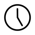 Clock icon. Watch time. Arrow sign. App button. Simple flat design. Modern art. Vector illustration. Stock image. Royalty Free Stock Photo