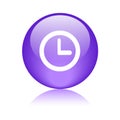 Clock icon web button Royalty Free Stock Photo