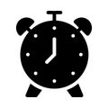 Clock vector glyph flat  icon Royalty Free Stock Photo