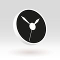 Clock Icon In White Color With Arrows Realistic