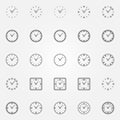 Clock icons set Royalty Free Stock Photo