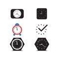 Clock ilustration icon Vector template design Royalty Free Stock Photo