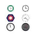 Clock ilustration icon Vector template design Royalty Free Stock Photo