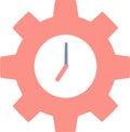 A clock inside a gear symbolizing time management Royalty Free Stock Photo