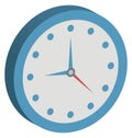 Clock Isolated Vector Icon Editable Royalty Free Stock Photo