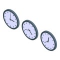 Clock jet lag icon isometric vector. Time jetlag Royalty Free Stock Photo