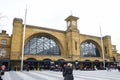 The clock of King`s Cross St Pancras,library Royalty Free Stock Photo