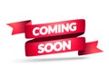 Vector Illustration Coming Soon Ribbon Royalty Free Stock Photo