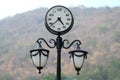 Clock & lamp post Royalty Free Stock Photo