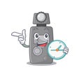 With clock light meter isolated with the cartoon