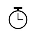 clock line icon or stopwatch. with a simple design. Royalty Free Stock Photo