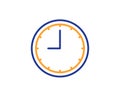 Clock line icon. Time or Watch sign. Vector Royalty Free Stock Photo